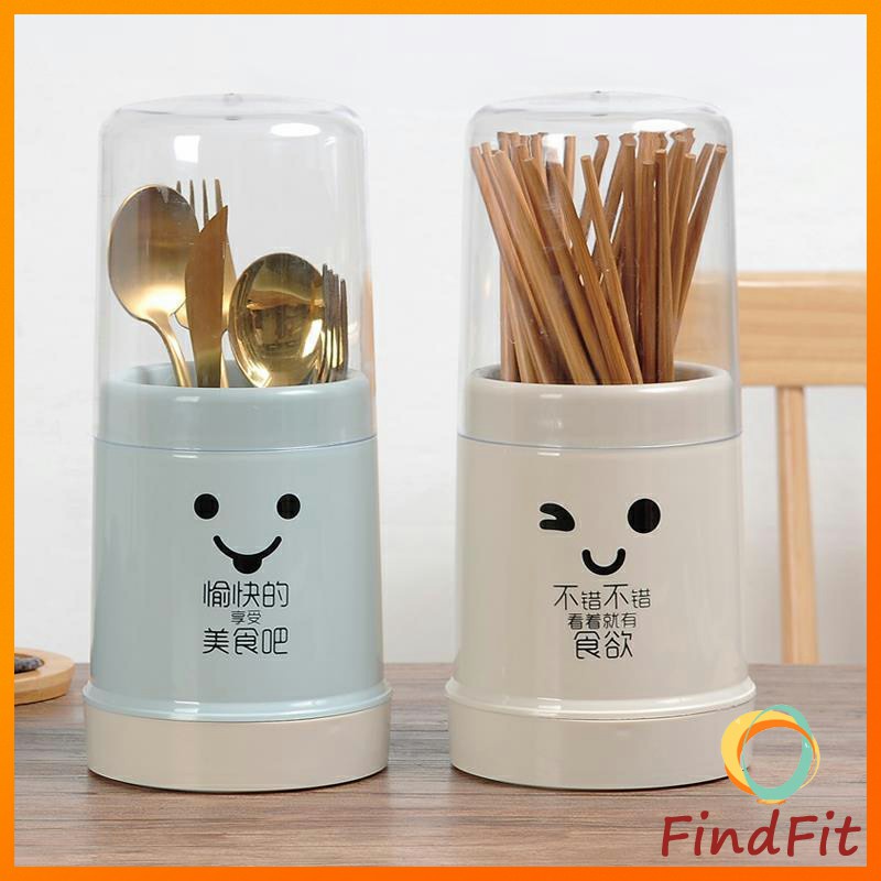 FindFit Creative Chopstick Organizer With Dust Cover Detachable Cage