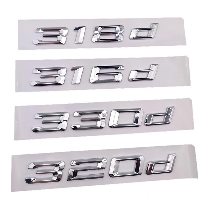 3D Chrome Car Letters For BMW 320d 316d 318d 325d 330d 335d Logo E46