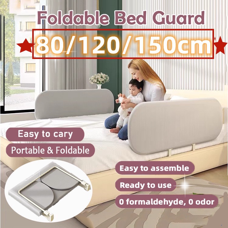 Foldable Bed Railing Soft Foam Crib Fence Baby Shock-Resistant ...