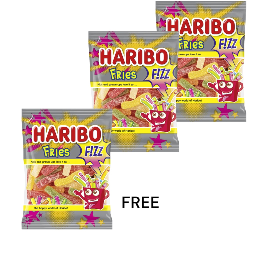 Buy 2 Get 1 FREE Haribo Fizz Fries 70g | Shopee Philippines