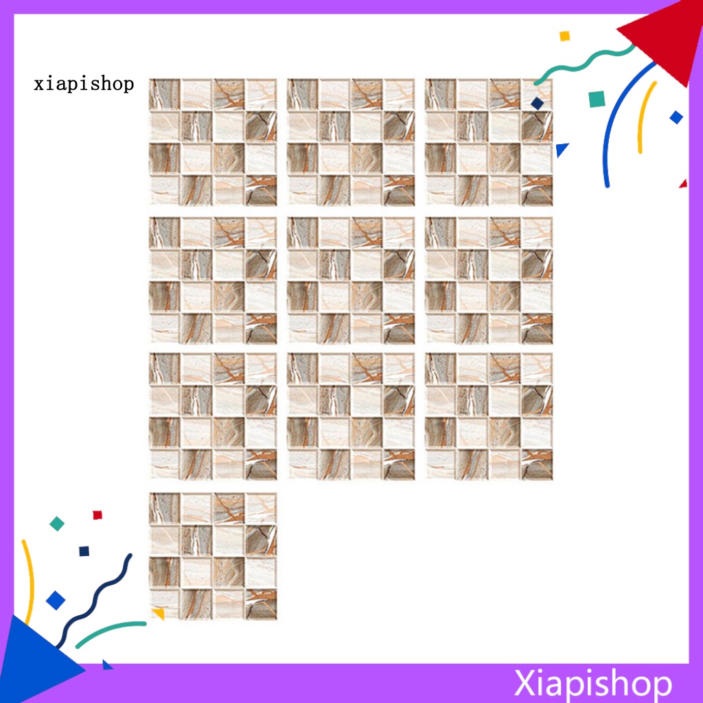 XPS Heat Resistant Wall Stickers Peel and Stick Ceramic Tiles 10pcs