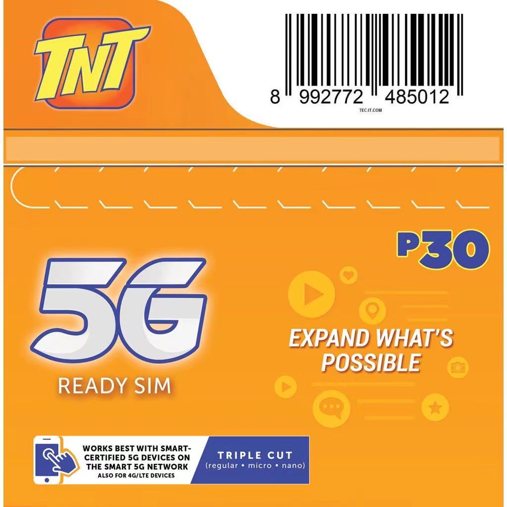 TNT LTE Tricut 5G Sim card tricut Brand New | Shopee Philippines