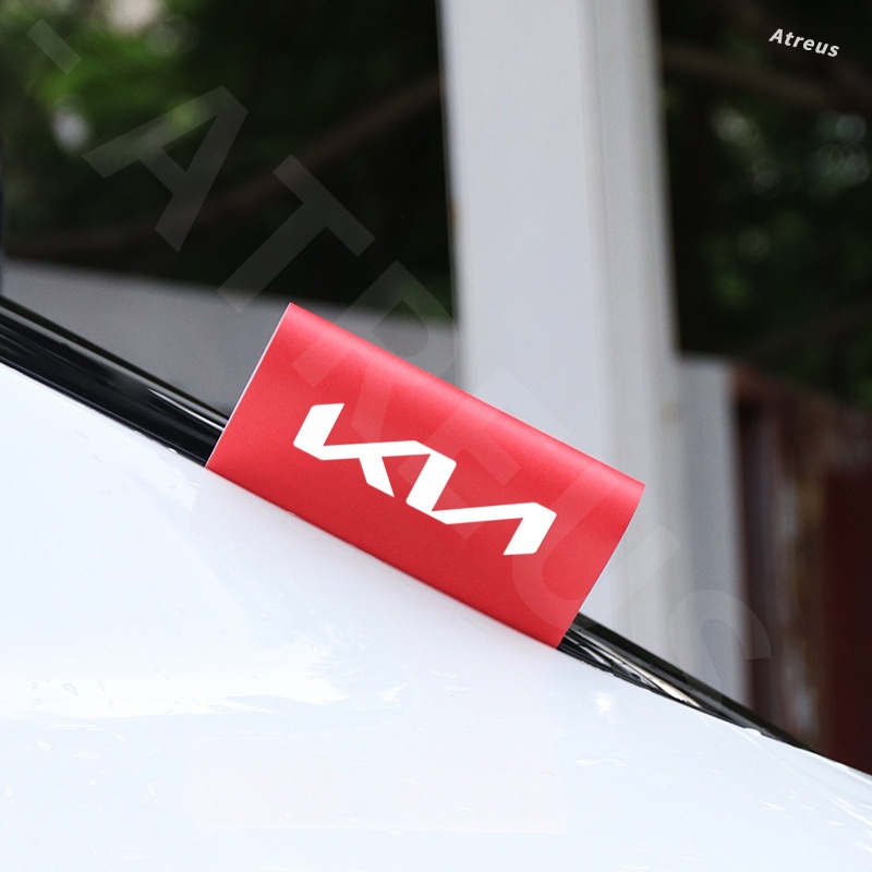 New KIA Car Logo Wash Label Style Sticker Car Trunk Decoration Stickers ...