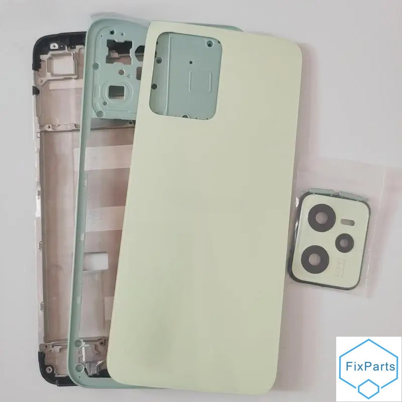 LCD Faceplate Frame Middle Bezel For Realme C35 Battery Cover Back Rear ...