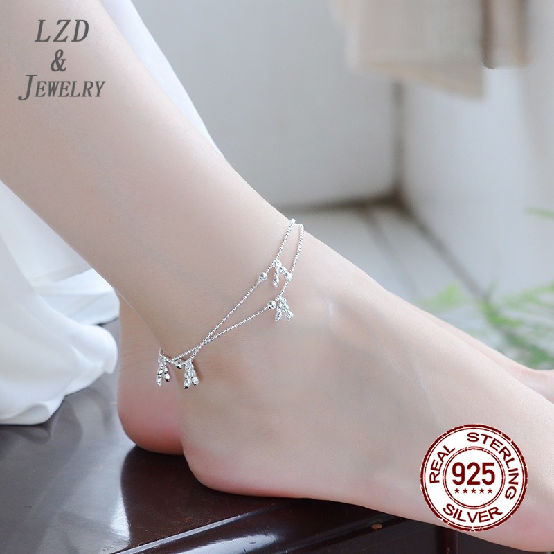 LZD S925 Silver Women's Anklet Adjustable | Shopee Philippines
