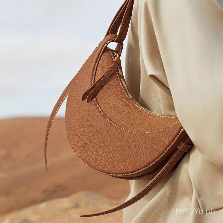 Polene POLENE Crescent Bag Genuine Leather Female Bag Underarm Bag