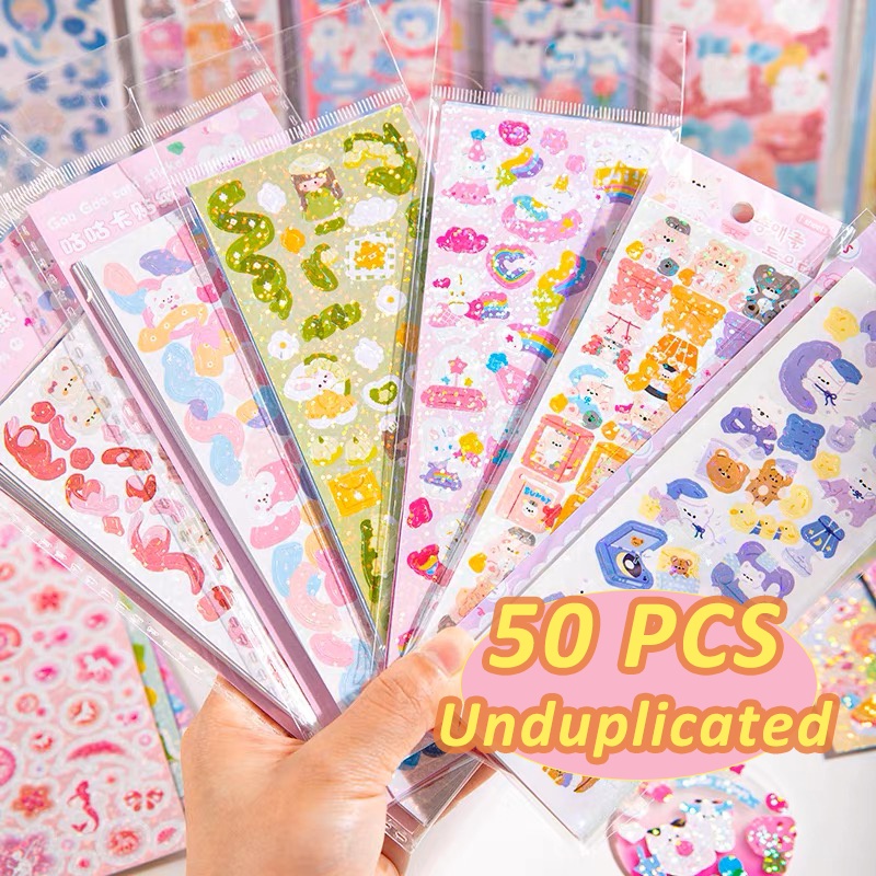 50PCS Random Style Kawaii Cute Guka Stickers Korea Cartoon Sticker ...