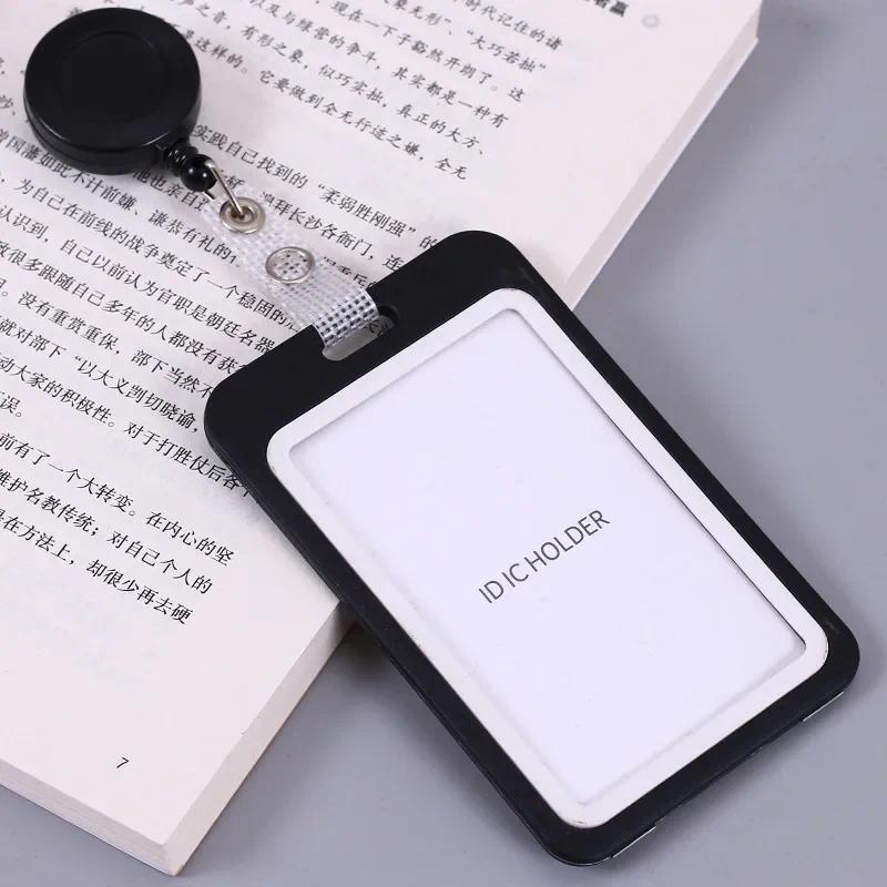 Worker ID Card Holder for Men Women Simplicity Bussniess Style Black ...
