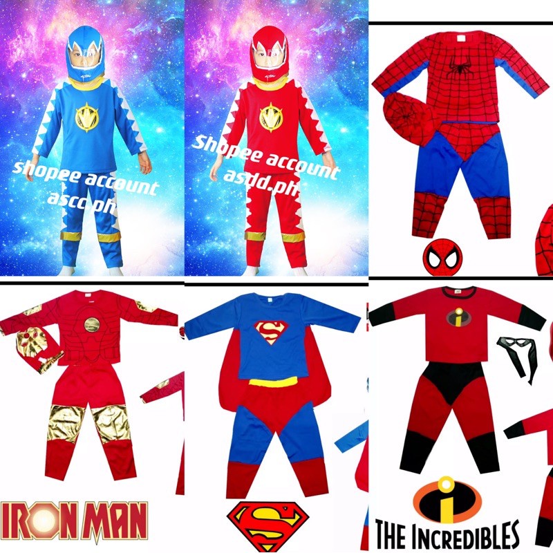 【hot sale】 power rangers incredibles iron man spider man super man ...