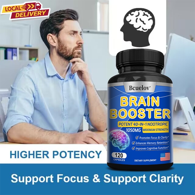 Bcuelov Brain Supplement, Improves Memory, Focus & Concentration ...