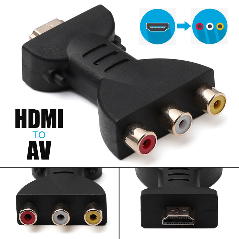 HDMI To 3 RGB/RCA Audio Video Adapter Digital Signal AV Component ...