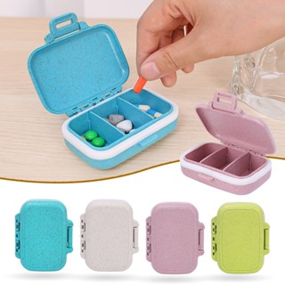 Portable Mini Medicine Box, Household & Travel Medicine Organizer Case With  Silicone Lid Seal