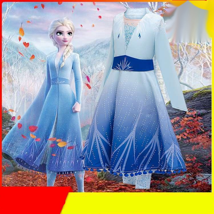 Frozen Elsa s Princess Dress Girls Dress Princess Elsa Dress Spring and Autumn Coat Cosplay Costume Shopee Philippines