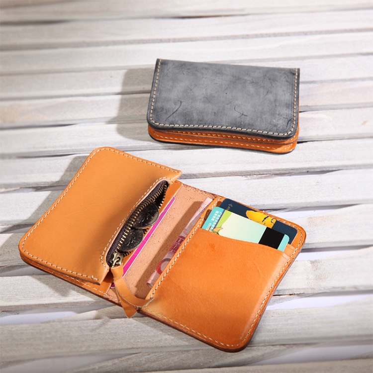 Japanese Style Matte Wax Genuine Leather Coin Purse Retro Handmade ...
