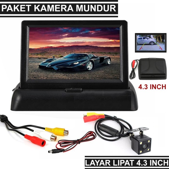 LAYAR Reverse Camera Package/Parking Complete With 4.3 Inch Folding ...