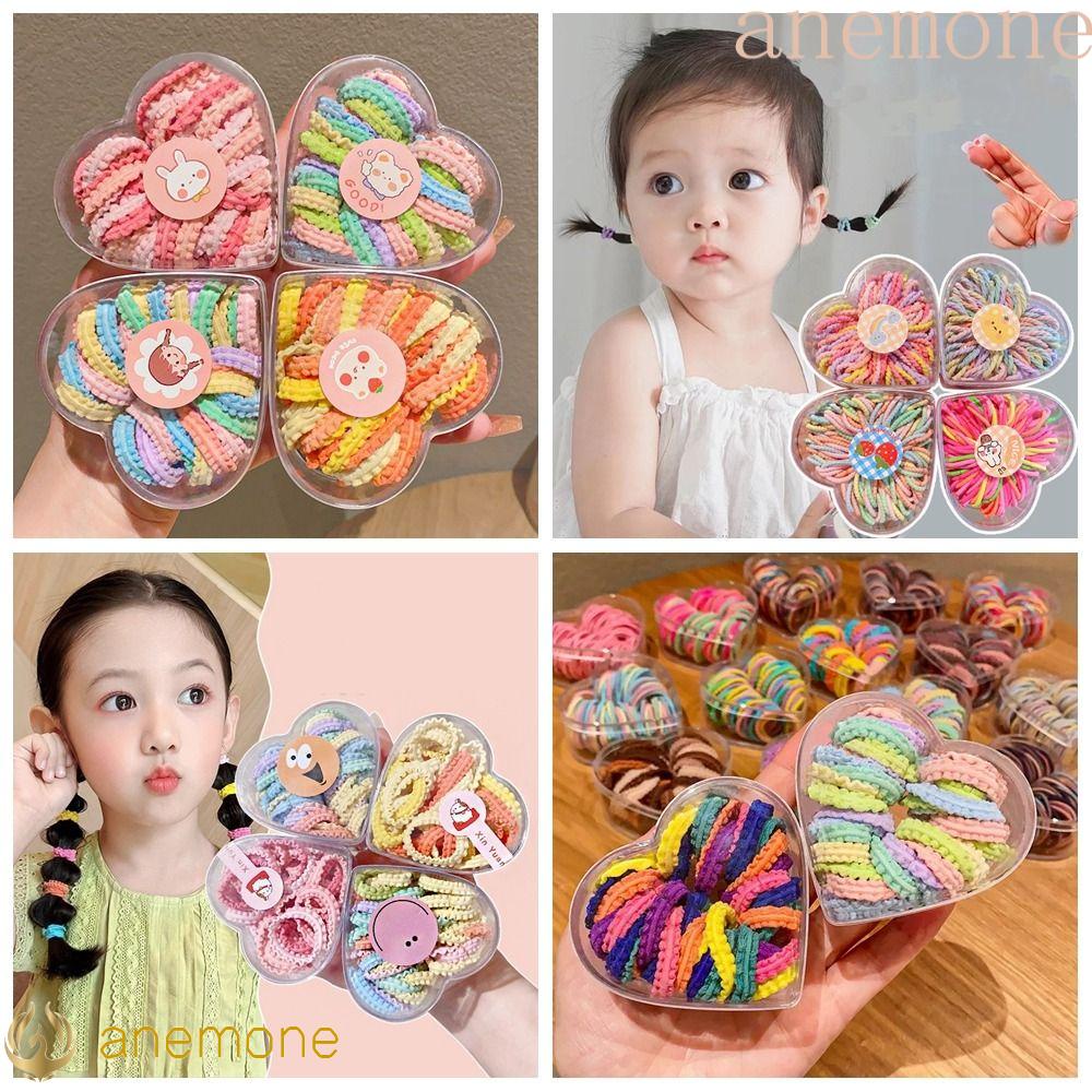 ANEMONE Girl Rubber Bands, Ponytails Holder Elastic Rubber Band