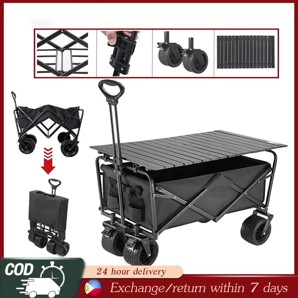 wagon trolley Outdoor trolley cart foldable trolley Beach Garden
