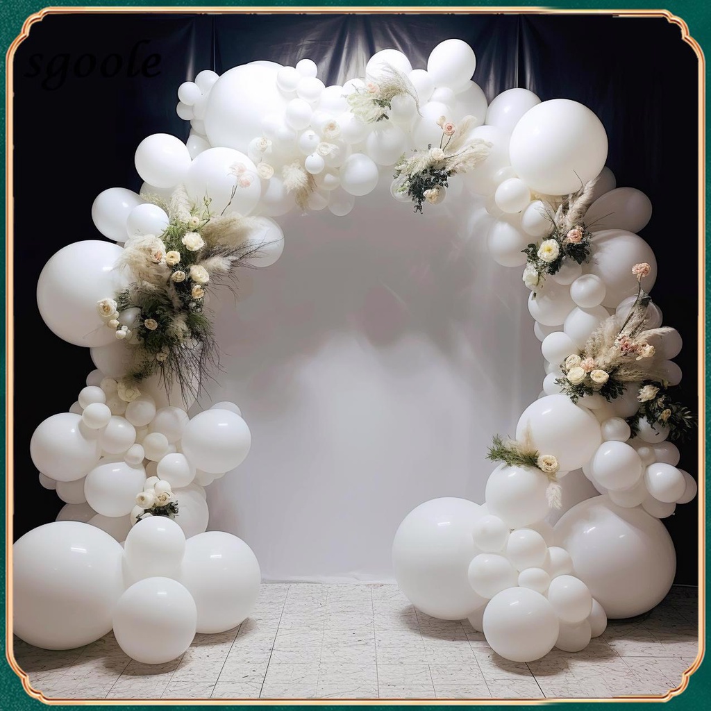 100pcs Set 5 Inch White Latex Birthday Balloons For Birthday Party ...