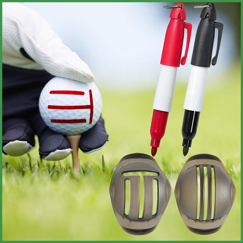 Golf Ball Stencil Golf Ball Alignment Marking Tool With 2 Pen Precision