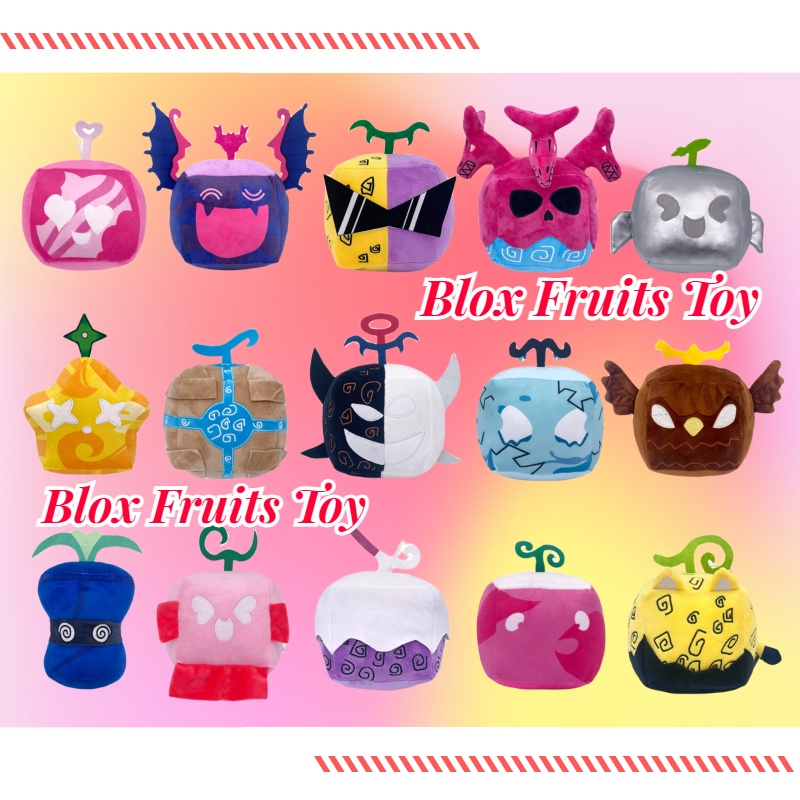 Blox Fruits Anime Game Plush Toy Fruit Leopard Pattern Box Plush Toy ...