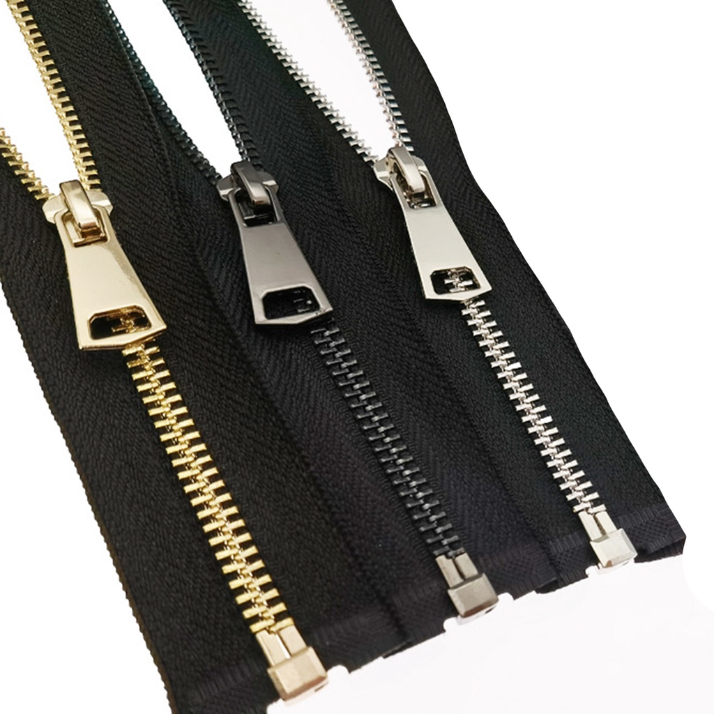 1 Pc 50cm/70cm/80cm/90cm Metal Zipper Open End Zip DIY Jacket Cloth Bag ...