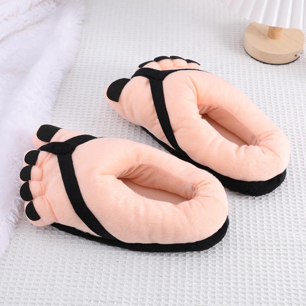 FUTURE Funny Slippers Cotton Big Feet Big Toe Shoes Couples Funny Soft Warm Cartoon Toe Shoes Home Shopee Philippines