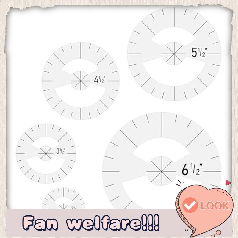 5pcs Circle Ruler Quilting Template Set Circle Templates For Quilting