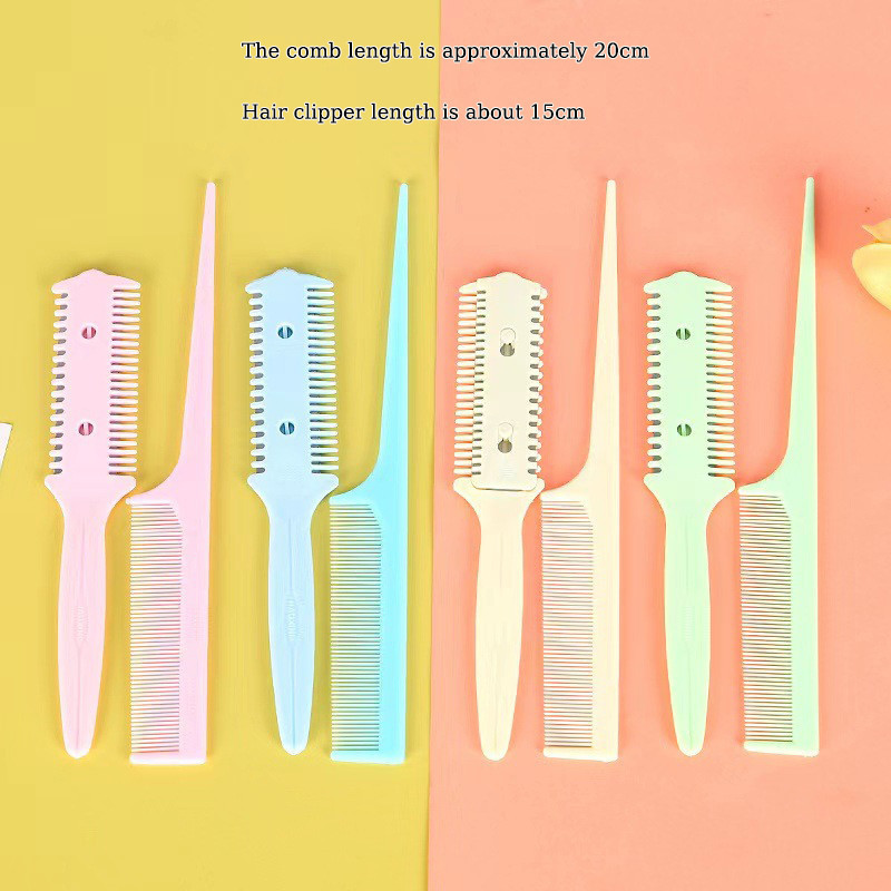 YAN YOUJ Double Sides Hair Trimmer Razor Blade Comb Professional Salon ...
