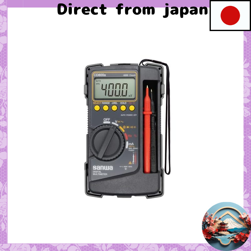SANWA Electric Meter Digital Multimeter with Protective Cover CD800A ...