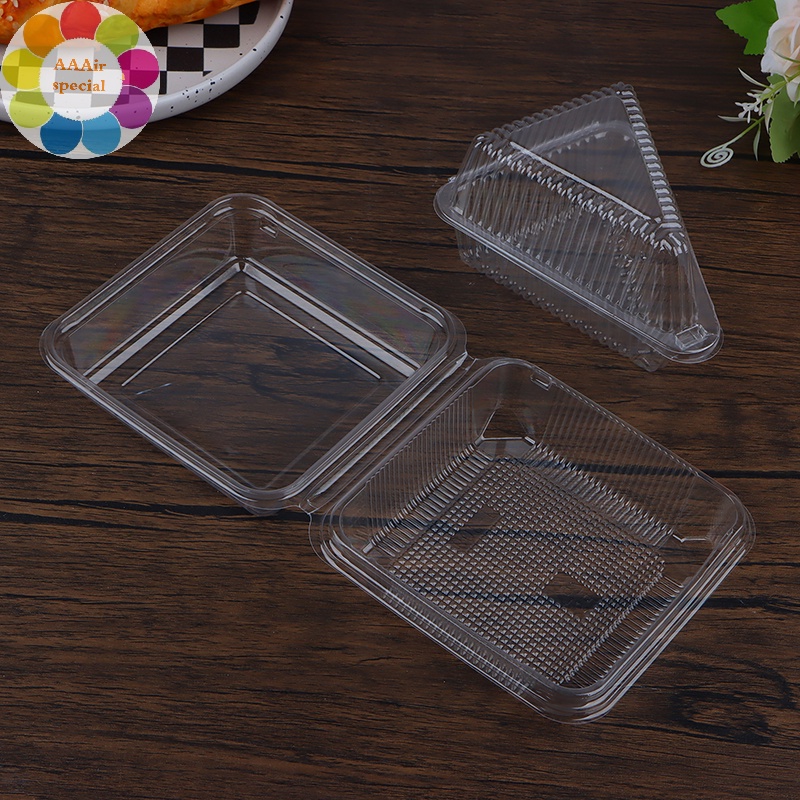SEMEBY 10Pcs Triangle Square Cheesecake Box Pie Holders Cake Boxes DIY
