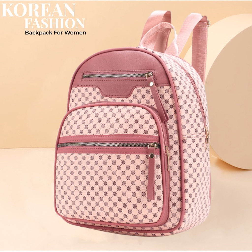 Korean Ladies Leather School Bag For College Student Women Casual