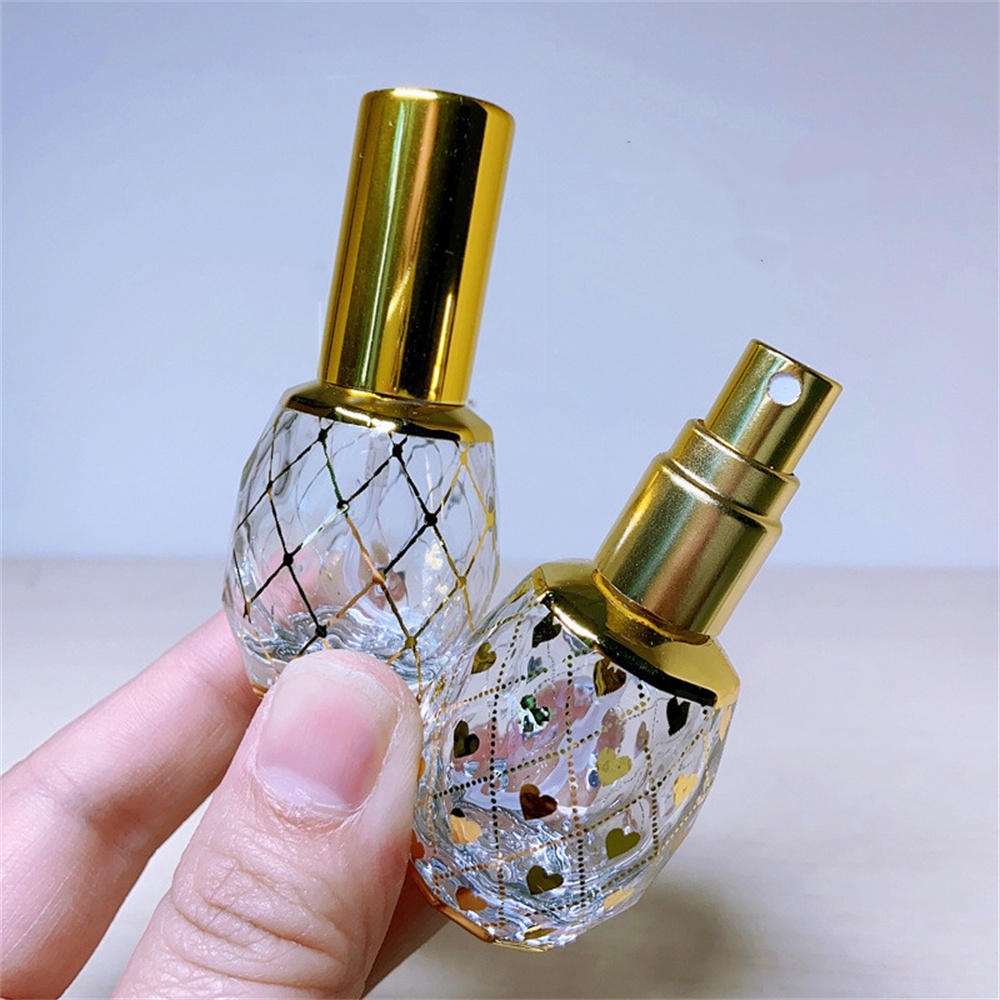 8ML Golden Refillable Perfume Bottle Glass Dispenser Bottles Rollon