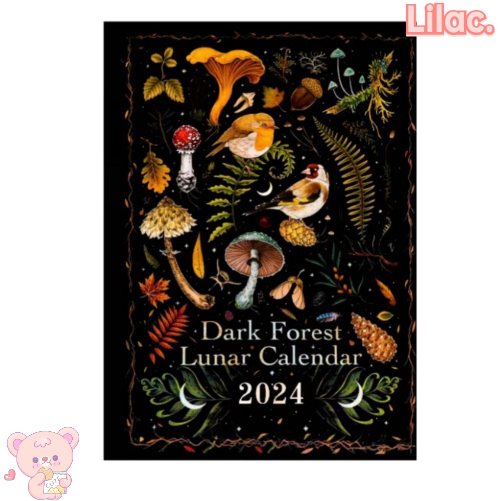 LILAC 2024 Dark Forest Calendar, Creative Waterproof Astrology Moon