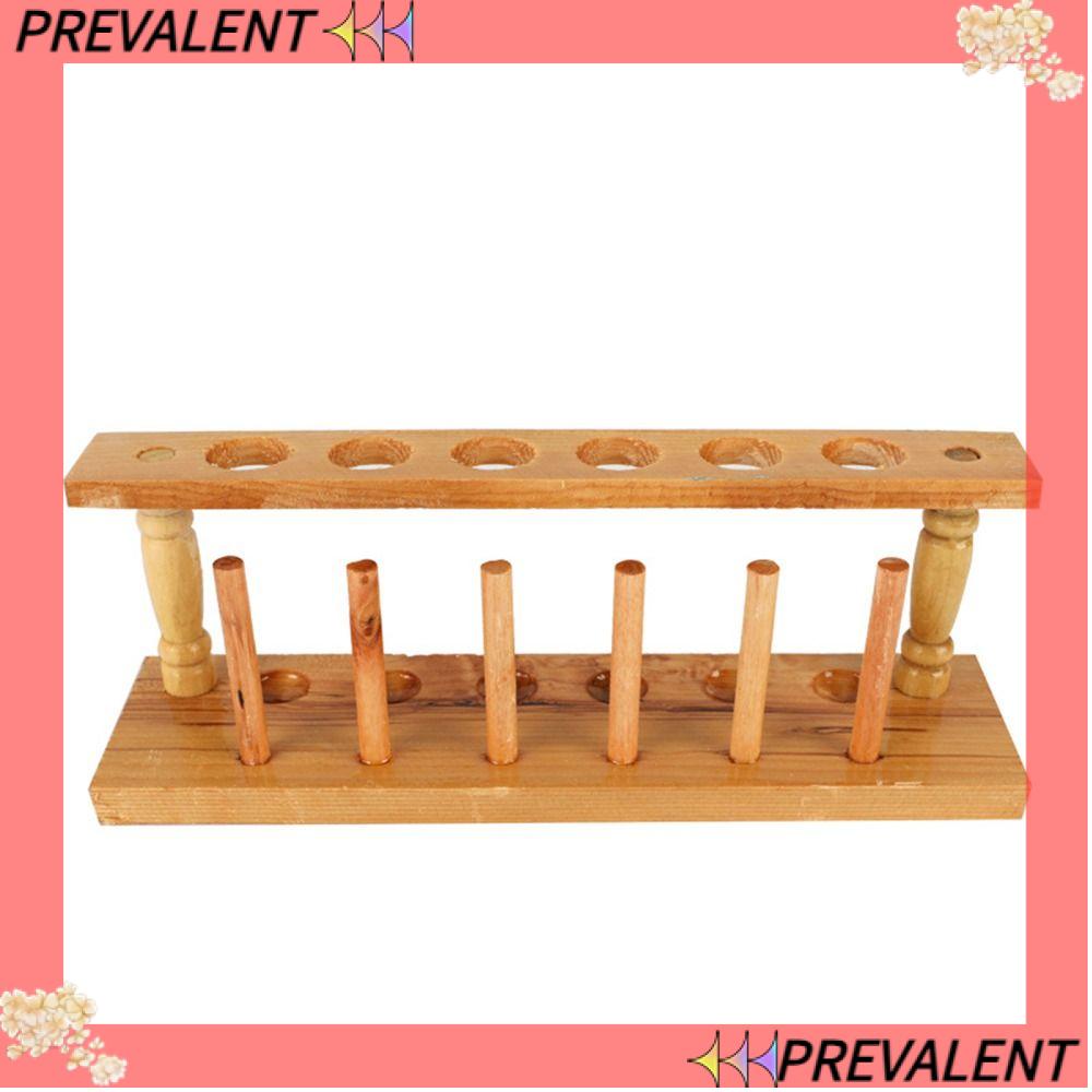PREVA Wooden Test Tube Rack, 6 Hole Wood Centrifuge Tube Holder