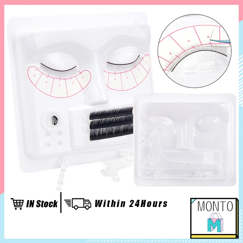 Eyelash Extension Practice Tray Training Fake Face Model For False ...