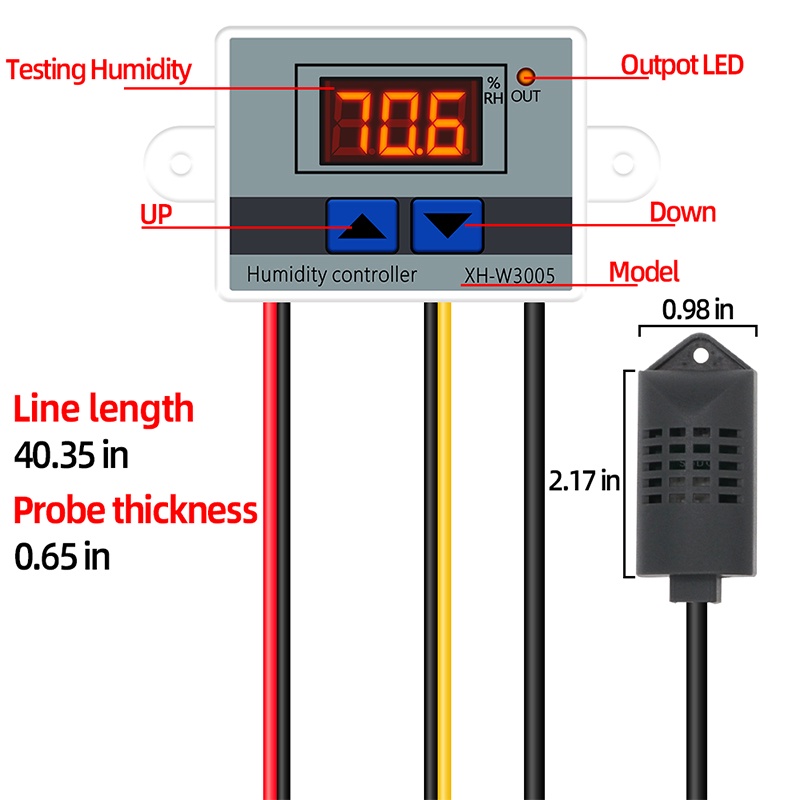 12V 24V 220V humidity control switch with sensor, constant temperature ...