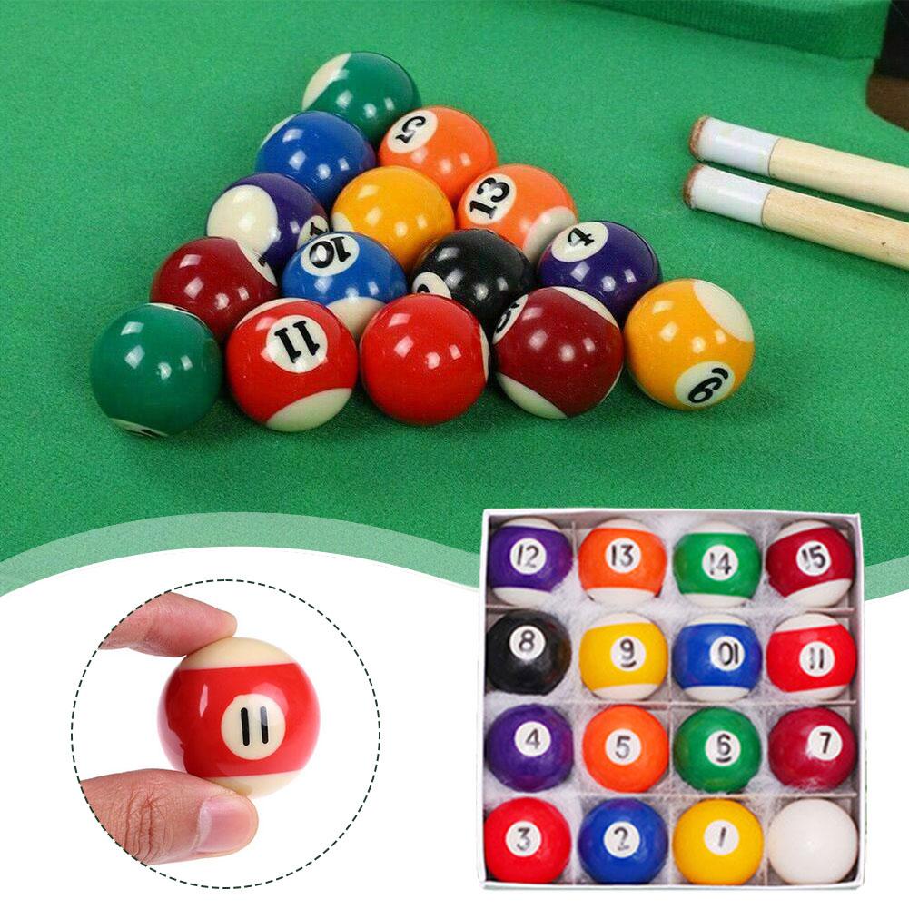Set Of 16 Mini Billiard Balls 25 Mm In Diameter Children's Snooker ...