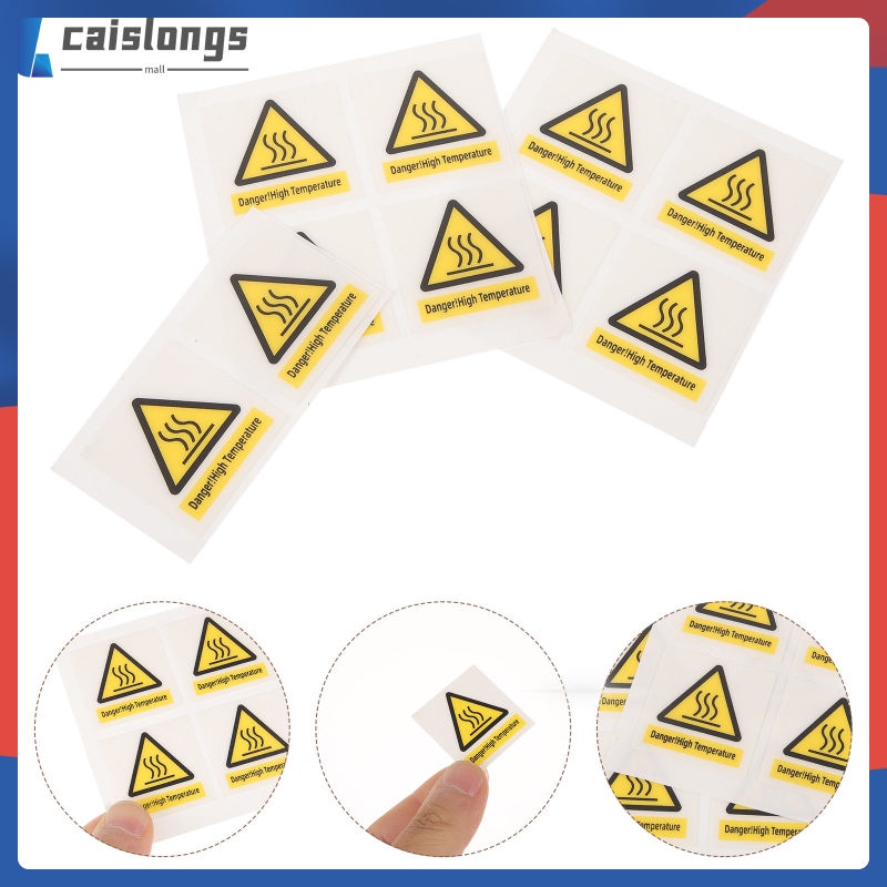 10 Sheets Emblems Do Not Touch Sticker Equipment Warning Scald Decal ...