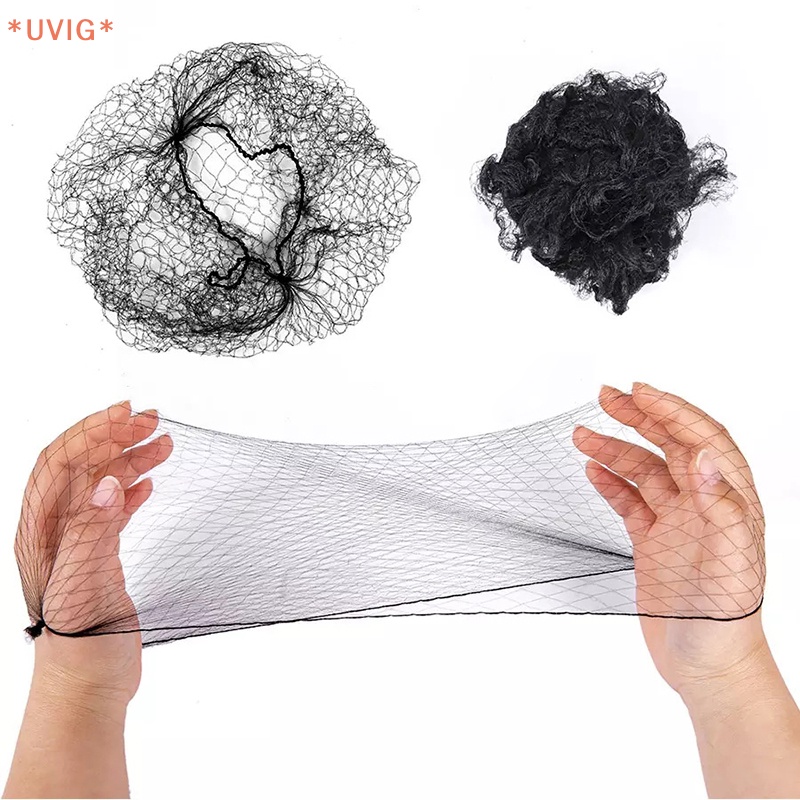 UVIG 10Pcs Disposable Nylon Hair Nets For Wigs Weave Invisible