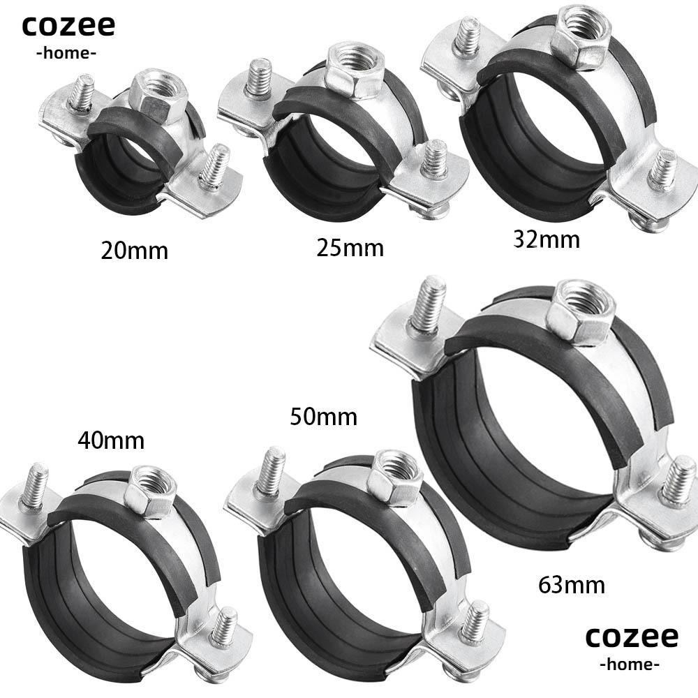 COZEE 2pcs Support Clamp, With Nail M8 Mounting Screws Adjustable Pipe