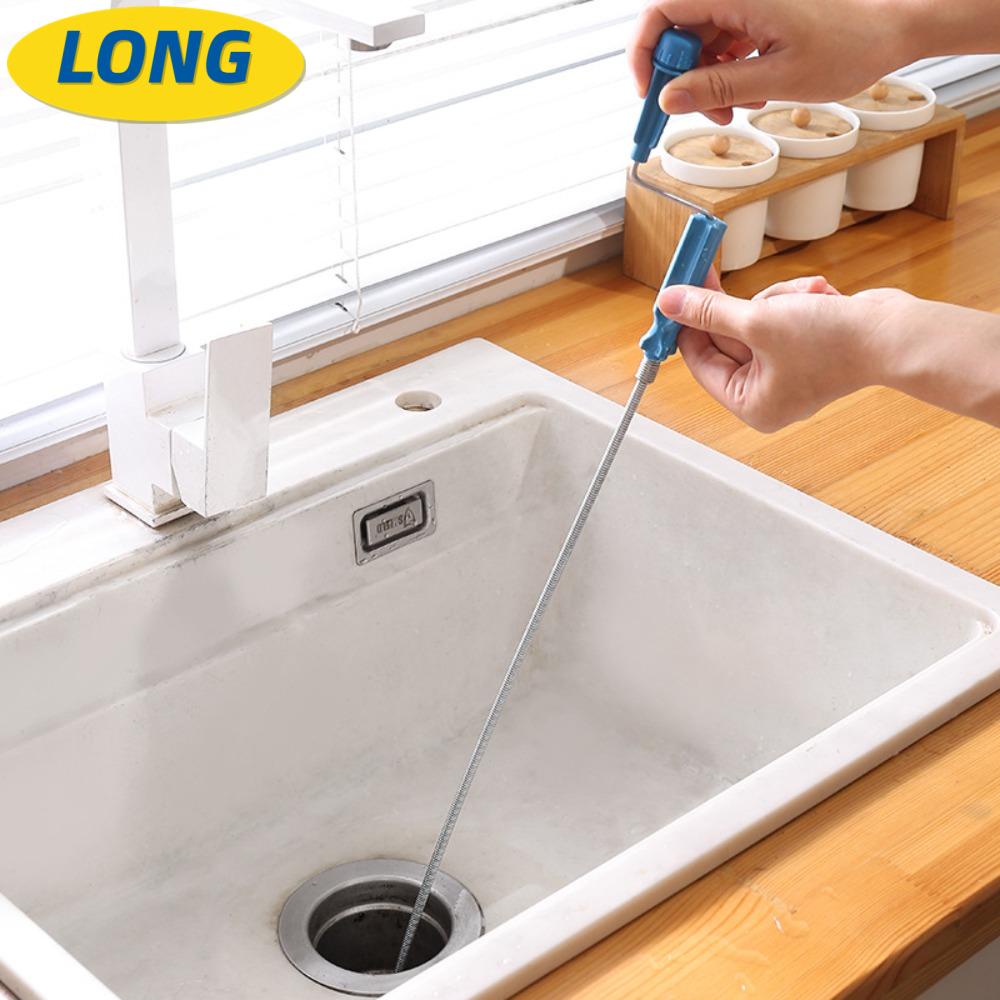 LONNGZHUAN Plumbing Snake, Long Toilet Snake Drain Auger, Kitchen Pipes