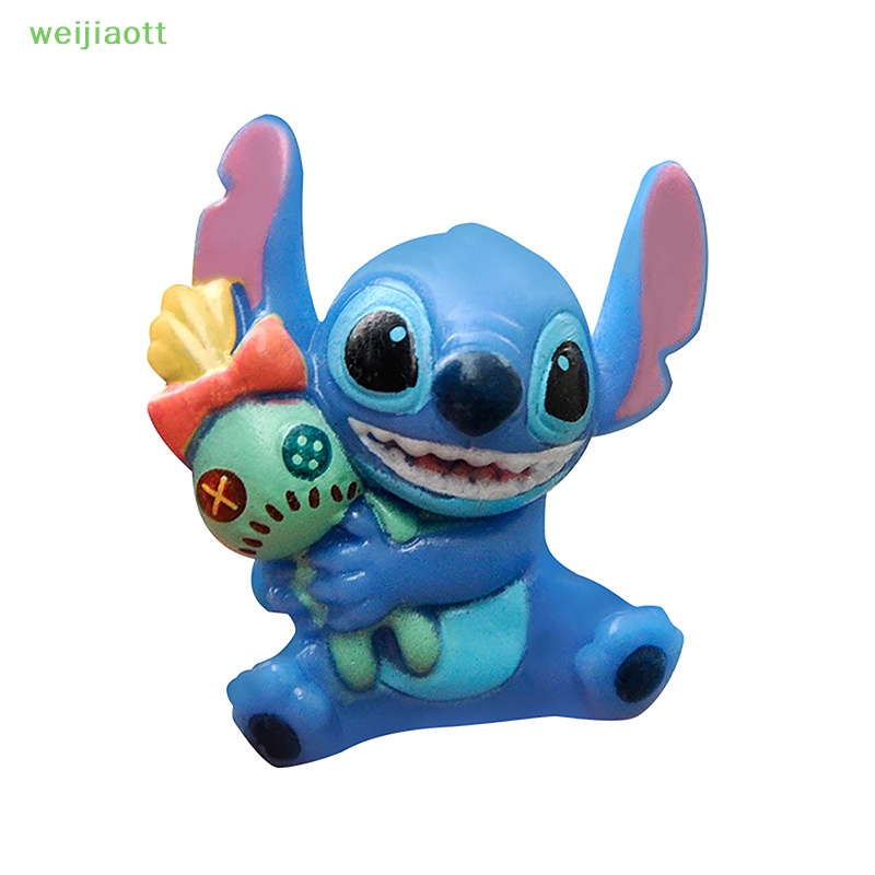 weijiaott 6Pcs/Set Disney Anime Lilo And Stitch Figures Toys Lovely