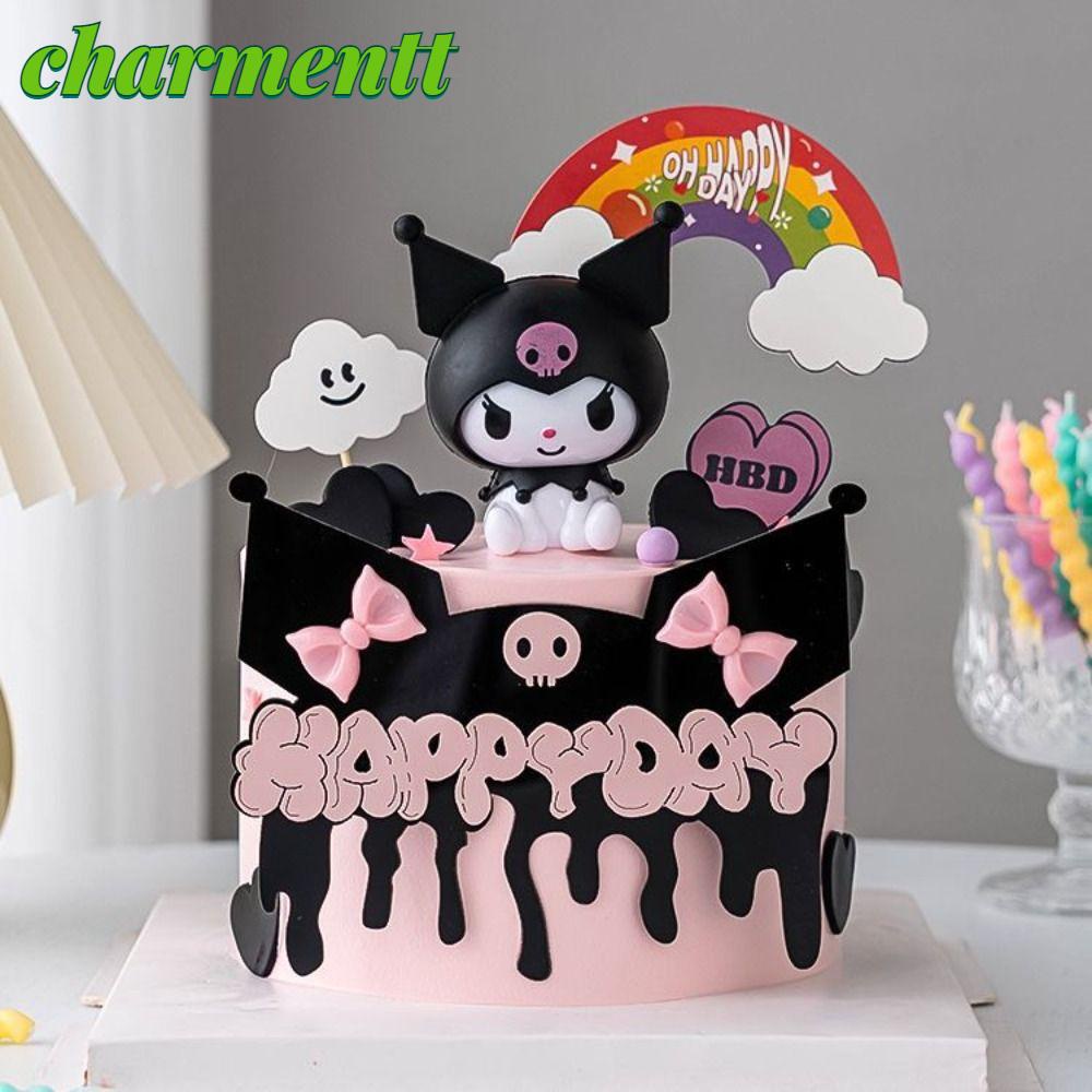 CHARMENTT Kuromi Cake Topper, Acrylic Happy Birthday Decoration Kuromi ...