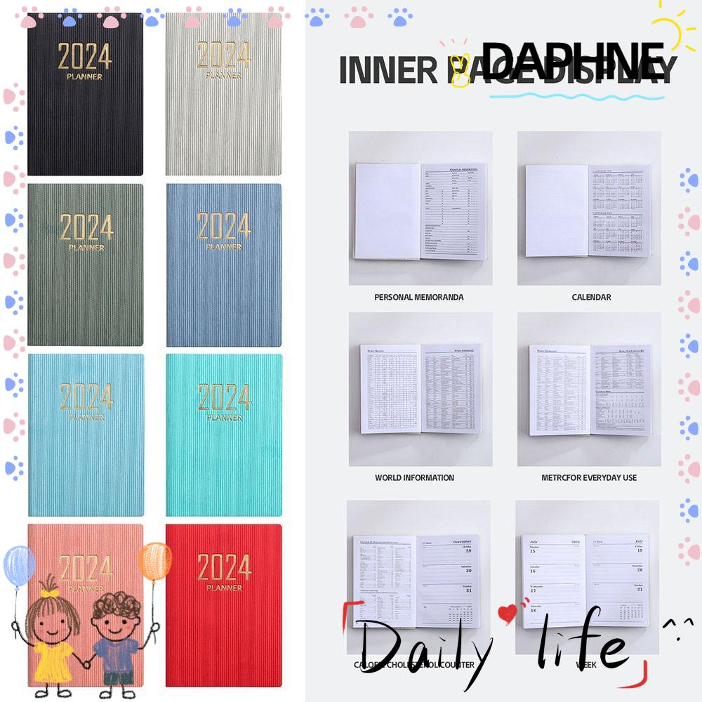 DAPHNE 2024 Agenda Book, Pocket A7 Diary Weekly Planner, High Quality