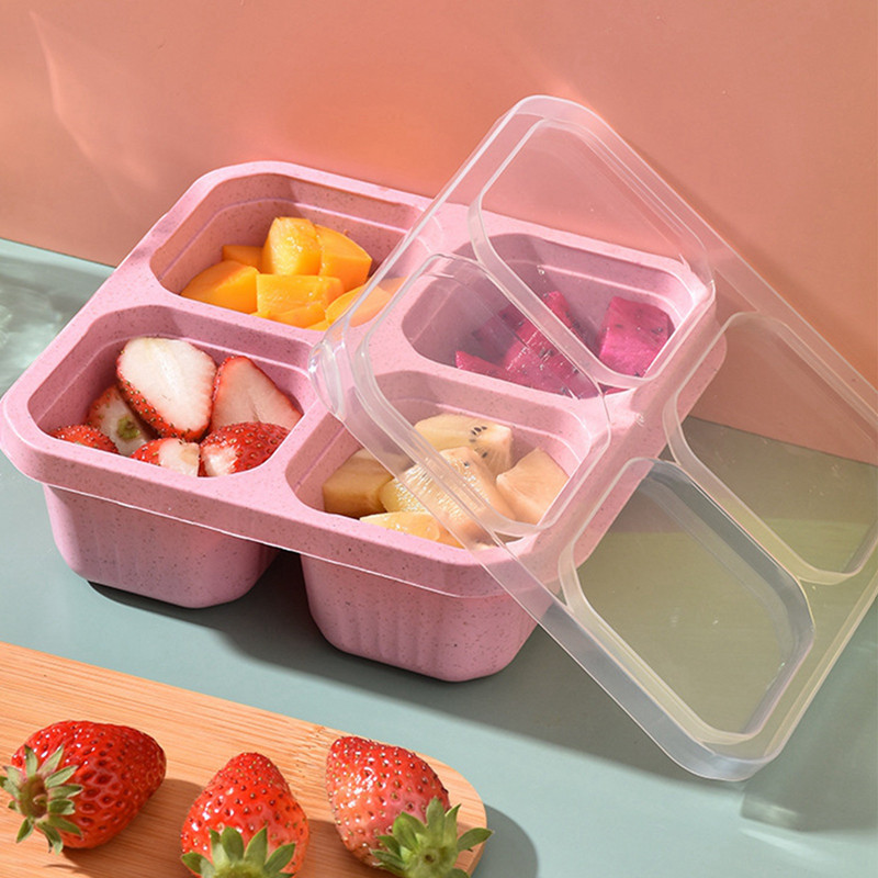 FAUSE Bento Box Adult Lunch Box - 4 Pack, 4 - Compartment Meal Prep ...