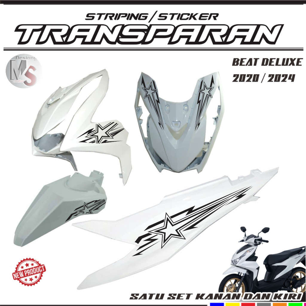 Transparent Beat Deluxe Sticker with Simple Star Motif ALL MOTIFS ...