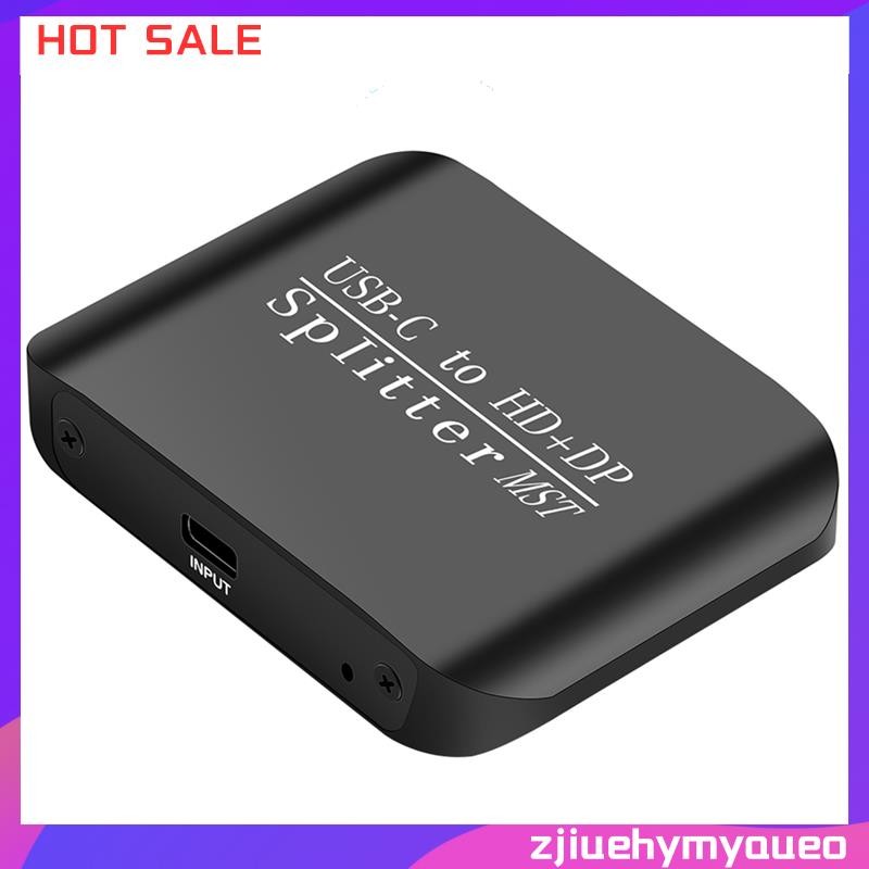 USB C to -Compatible + DP Splitter 8K Splitter MST DisplayPort Splitter ...