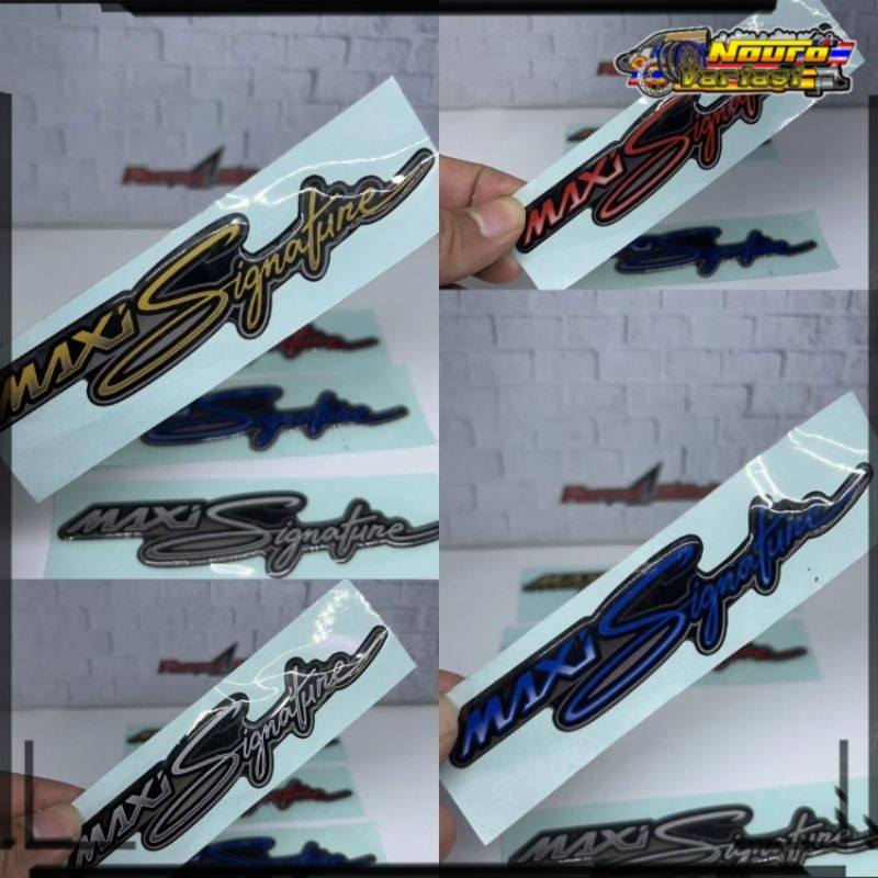 Maxi Signature Embossed sticker Accessories NMAX Xmax Aerox logo ...