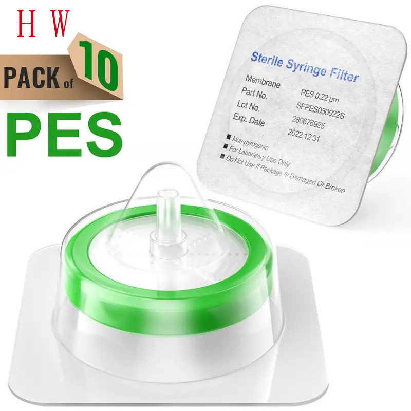 25pcs/pack Laboratory Syringe Filter Plastic Nylon Filter Membrane 13mm 0.22 Micron Disposable