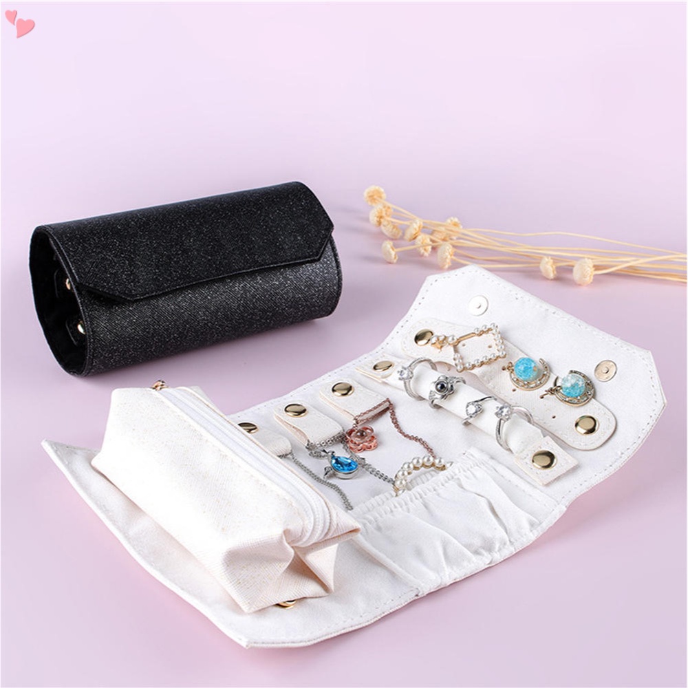 Roll Foldable Jewelry Storage Roll Bag Travel Jewelry Roll Box Handbag ...